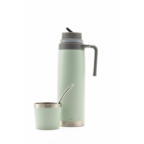 Termo Comet tapa mate Capri 1 Lt + bombilla Verde