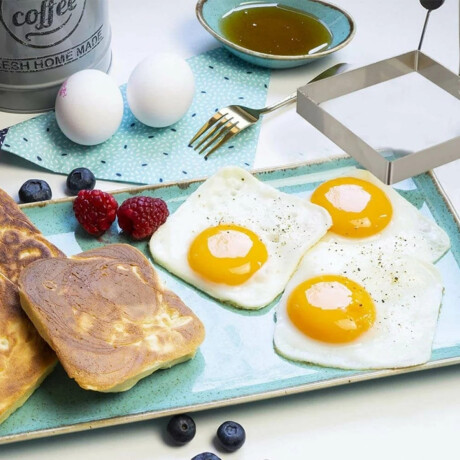 Molde de Huevo Cuadrado de Acero Inoxidable 8.5 cm Molde de Huevo Cuadrado de Acero Inoxidable 8.5 cm