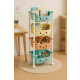 Organizador Plástico De Colores Con Ruedas 4 Estantes P/niño Organizador Plástico De Colores Con Ruedas 4 Estantes P/niño
