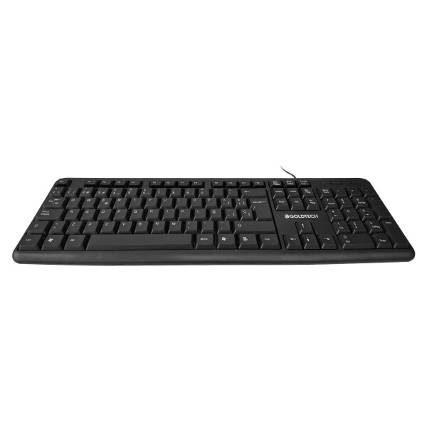 Teclado Goldtech Oficina Español Cableado Membrana USB Variante Color Negro