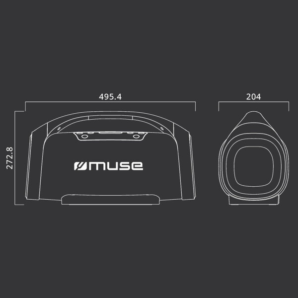 Parlante Portatil Muse M980bt 300w Bluetooth Batería PARLANTE MUSE M 980BT NEGRO