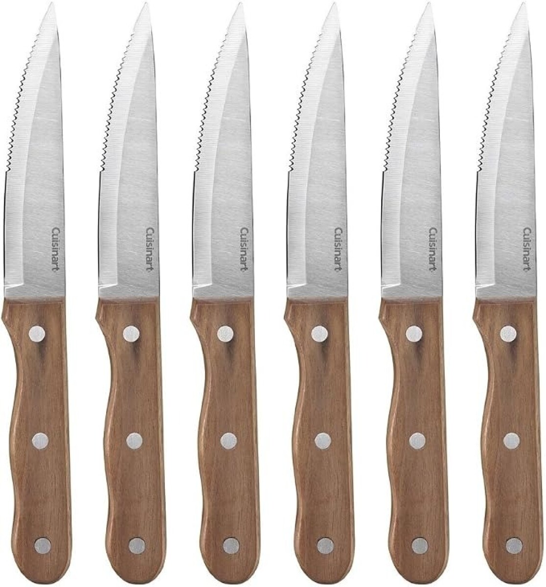 Juego de 6 cuchillos mango nogal Cuisinart 