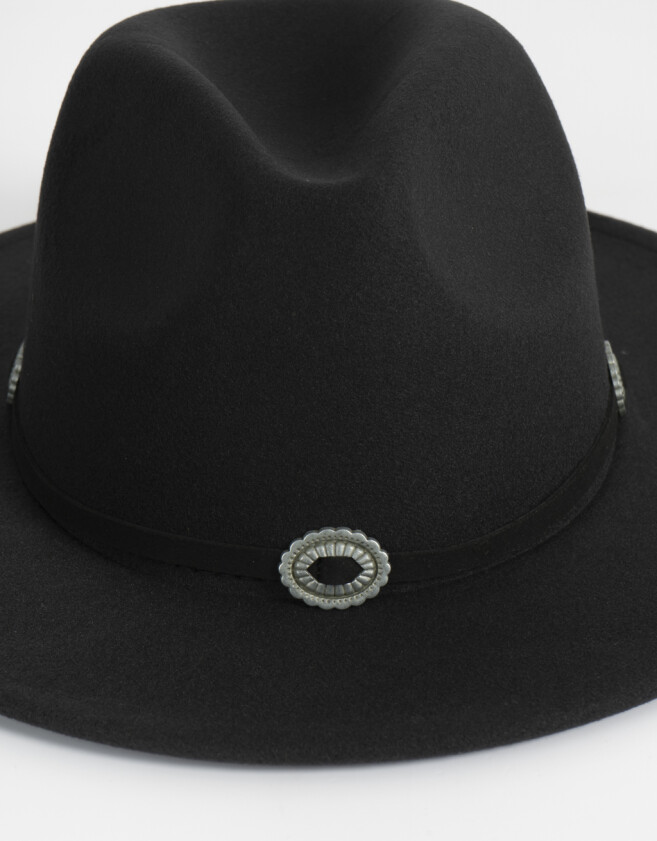 Sombreros Sobrero Negro Trim - Negro