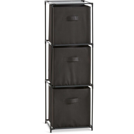 Armario Damhus Con 3 Cajas Negro/Gris