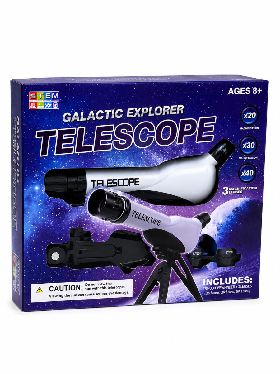 TELESCOPIO CON SOPORTE - BLANCO 