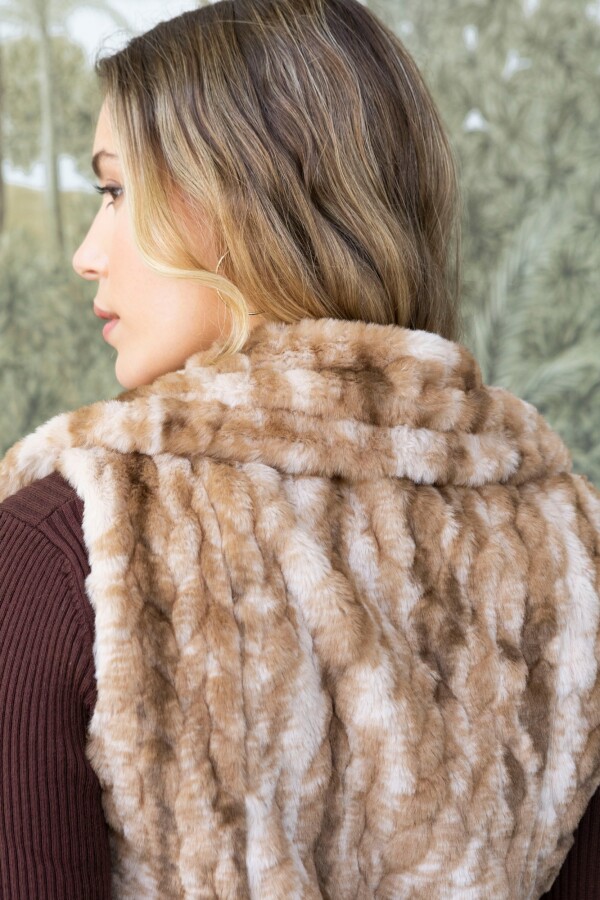 Chaleco Faux Fur BEIGE/MULTI