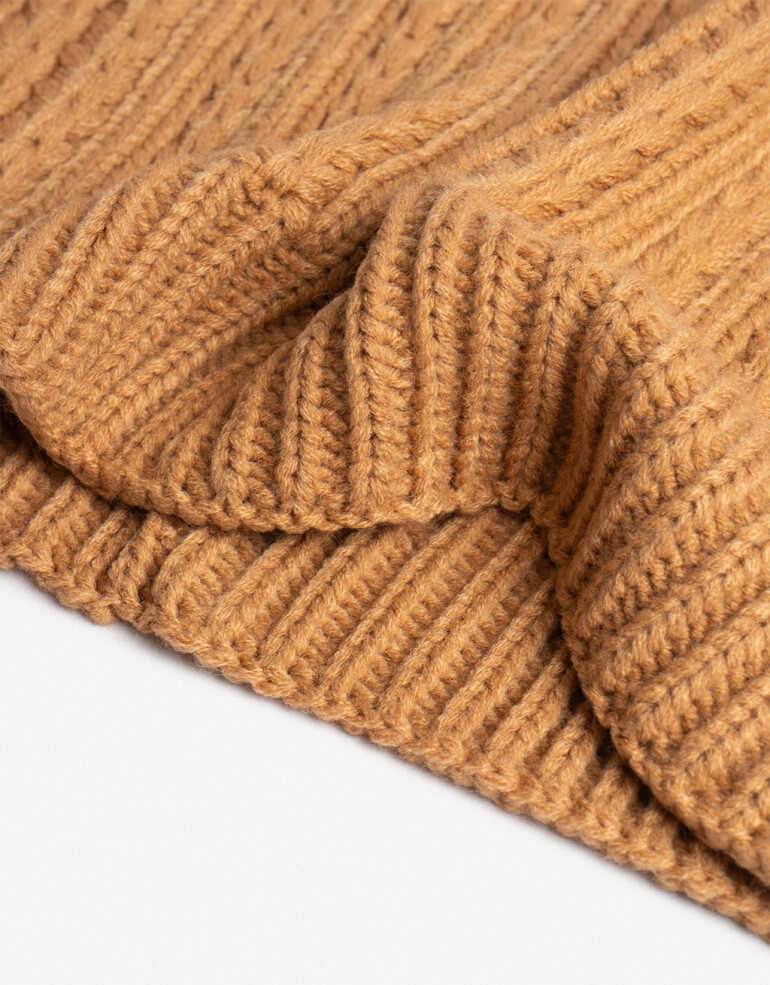 Cuellos Special Price Cuello Tejido Trenzado Camel - Marron Camel