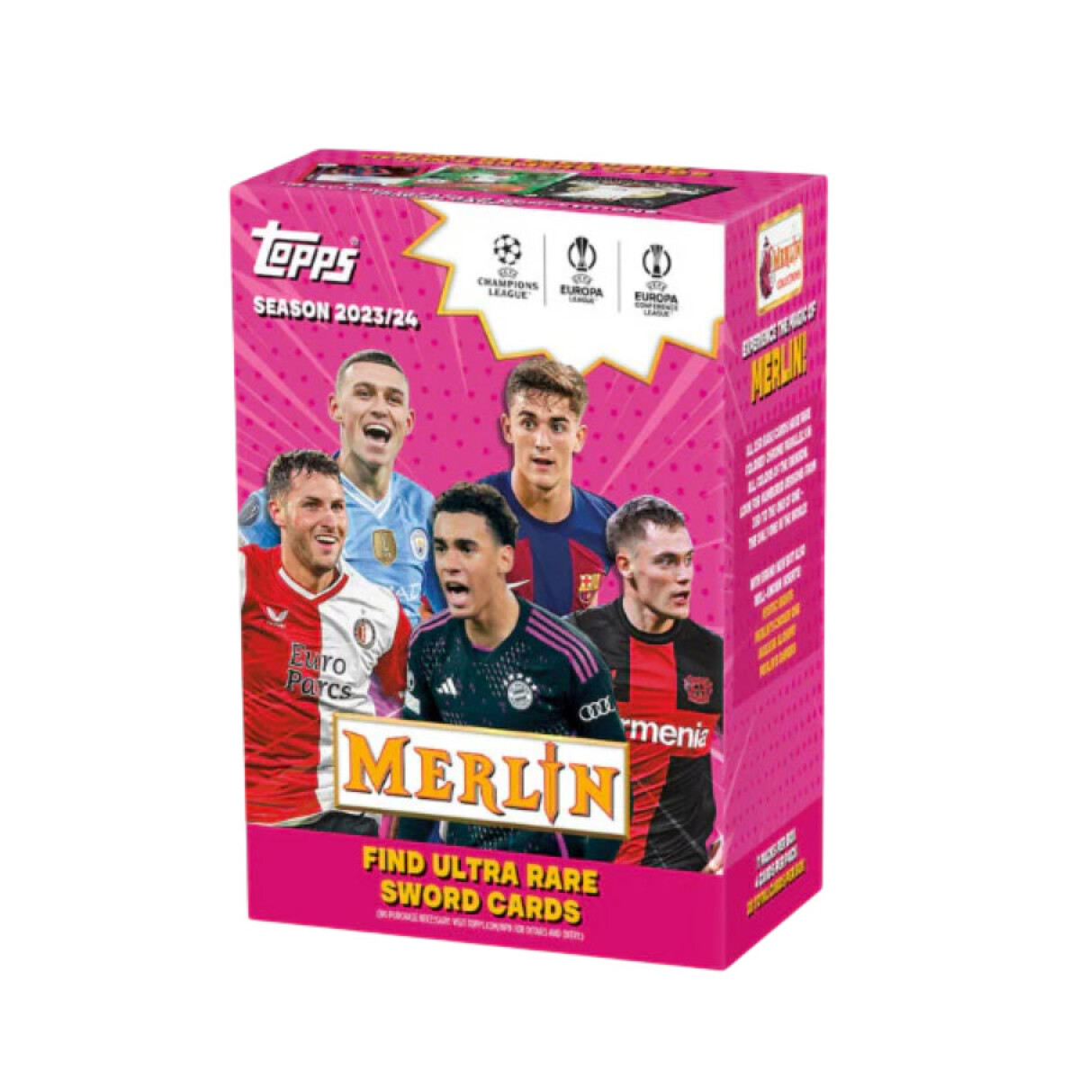 Topps Merlin UCC 2023/24 Value Box - Caja con 7 sobres. 