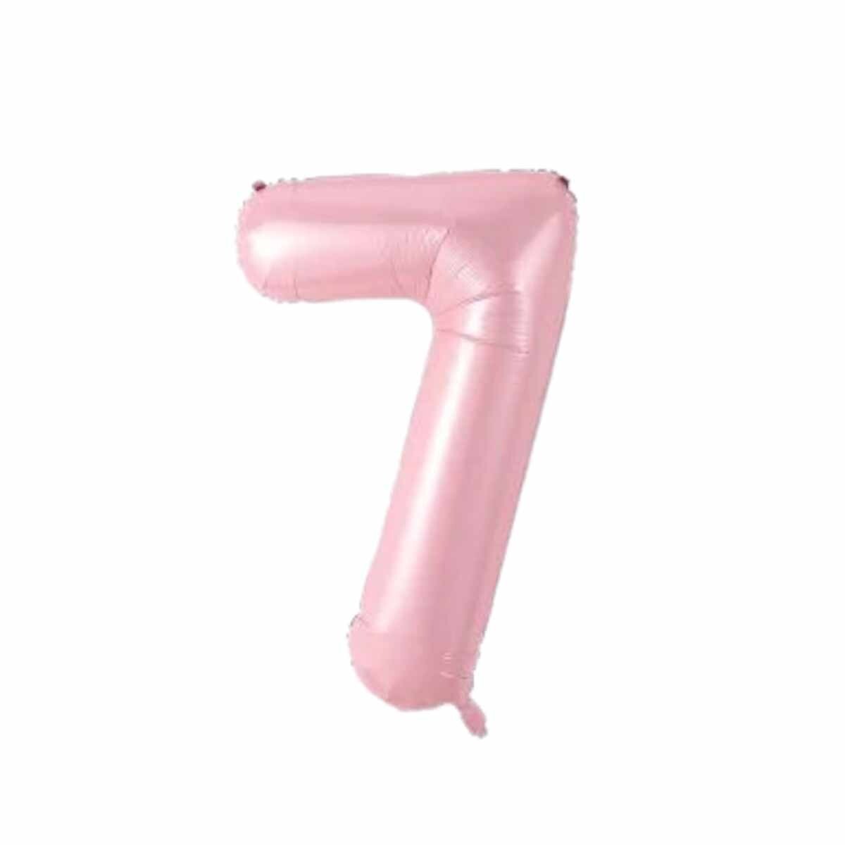 Globo rosado pastel 75 cm - Número 7 