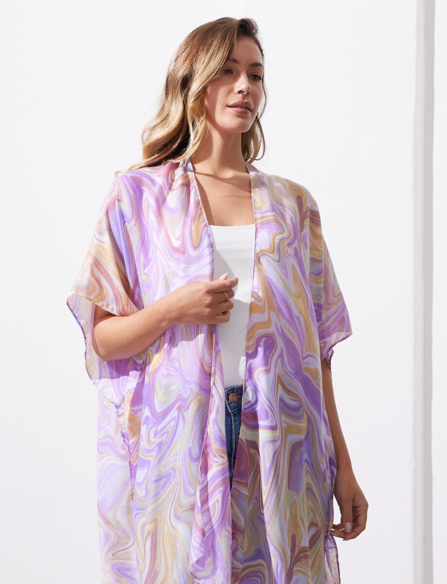 Kimono Printed - Lavanda/multi 