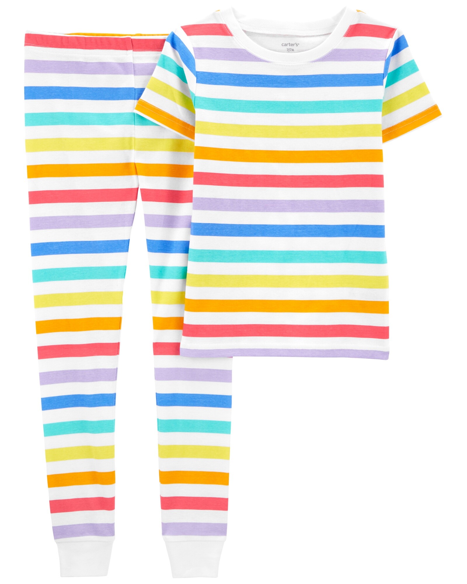 Pijama dos piezas remera y pantalón a juego de algodón Sin color