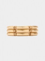 Set De Pulseras Elásticas Segmentadas dorado