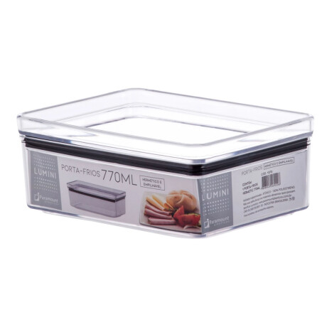 Pote Frasco Organizador Hermético Rectangular Lumini 770Ml Transparente