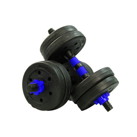 Set 2 Mancuernas + Barra 3en1 + 30kg Disco Pesa PVC 2x10KG + 2x5KG
