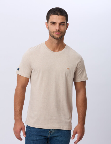 REMERA BÁSICA DE ALGODÓN Beige