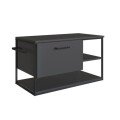 MUEBLE DE BAÑO SUSPENDIDO 80 CM S/BACHA - GRAFITO/NEGRO MUEBLE DE BAÑO SUSPENDIDO 80 CM S/BACHA - GRAFITO/NEGRO