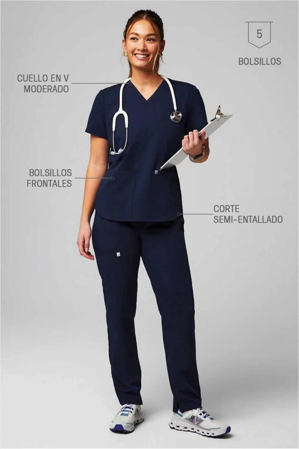 Top Method Scrub Top Mujer Navy