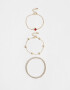 Pulseras Flexibles Sets Con strass Set De Pulseras Flexibles Con Strass - Dorado