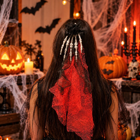 Broche Mano con Tul Halloween Broche Mano con Tul Halloween