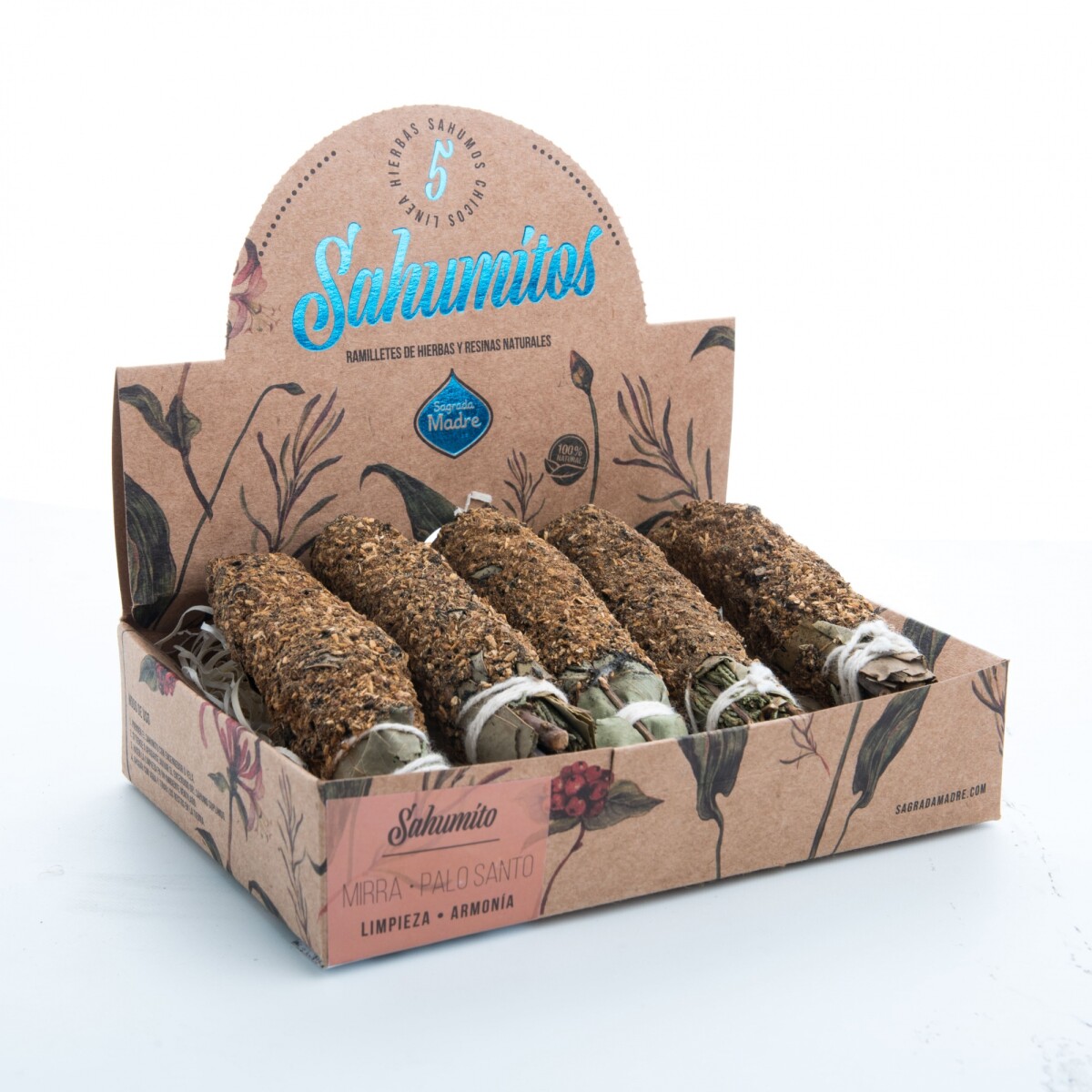 SAHUMITOS SAGRADA MADRE X5 - Mirra/palo Santo 