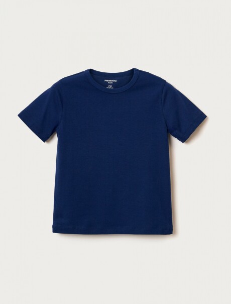 CAMISETA BÁSICA UNISSEX REGULAR AZUL OSCURO