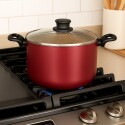 OLLA ALTA CON TAPA TRAMONTINA 26 CM 9.8 L BORDO