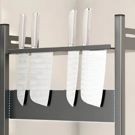 Estante Organizador Multiuso Especias 2 Niveles Cocina Metal Negro