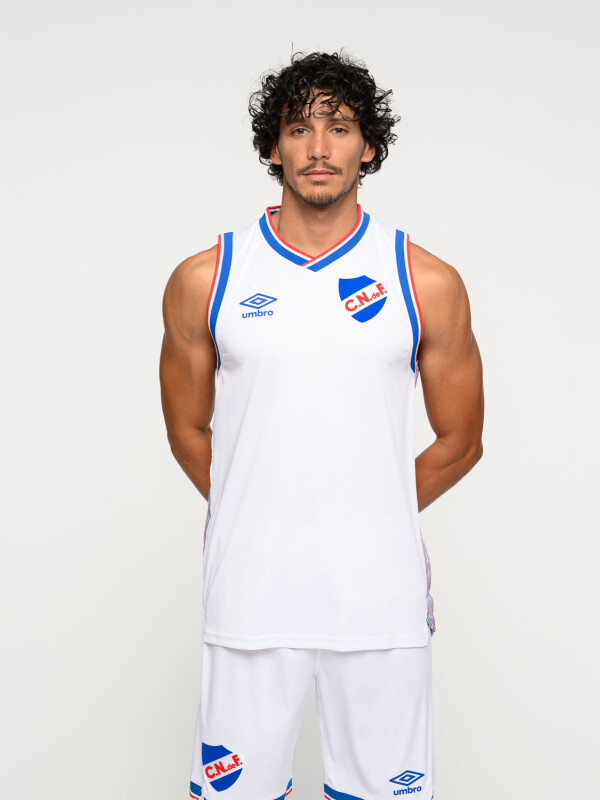 CAMISETA OFICIAL BASKETBALL Nacional Hombre Blanco, Rojo, Azul Marino