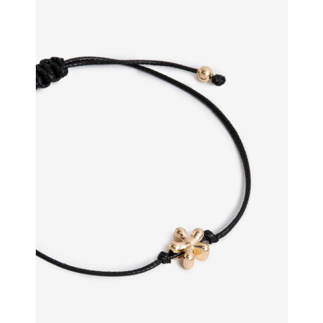 Pulsera Ajustable Con Dije Bañado En Oro Dorado