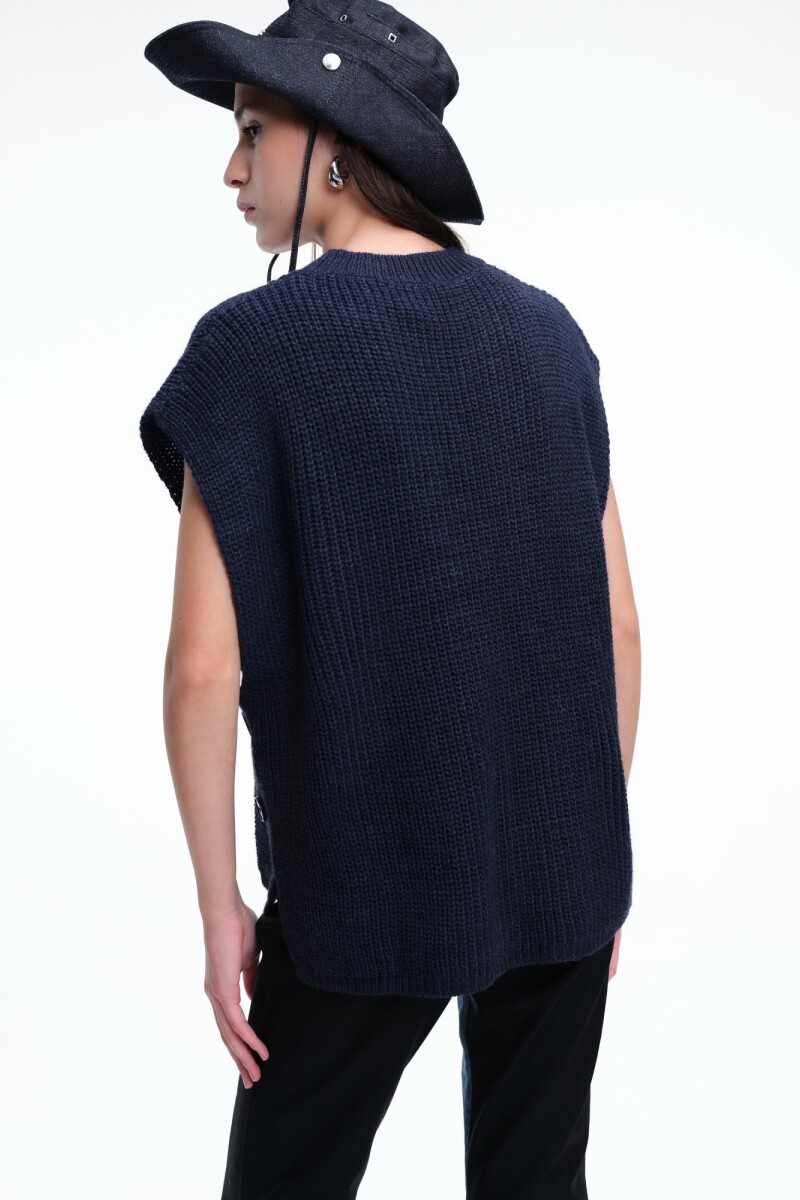 CHALECO BOTONES Azul