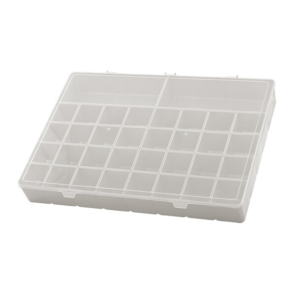 CAJA CON 34 DIVISIONES R PLUS 49x34.5x 6.5 CM. BLANCO