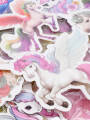 STICKER BRILLAN OSCURIDAD UNICORNIO VIOLETA