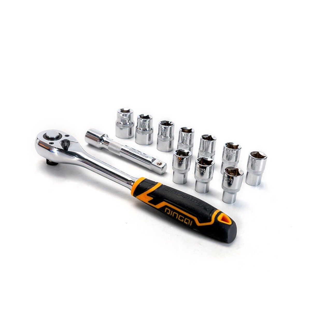 DINGQI JUEGO LLAVE CRIQUET 1/4 + 12 DADOS MM INDUSTRIAL 14 