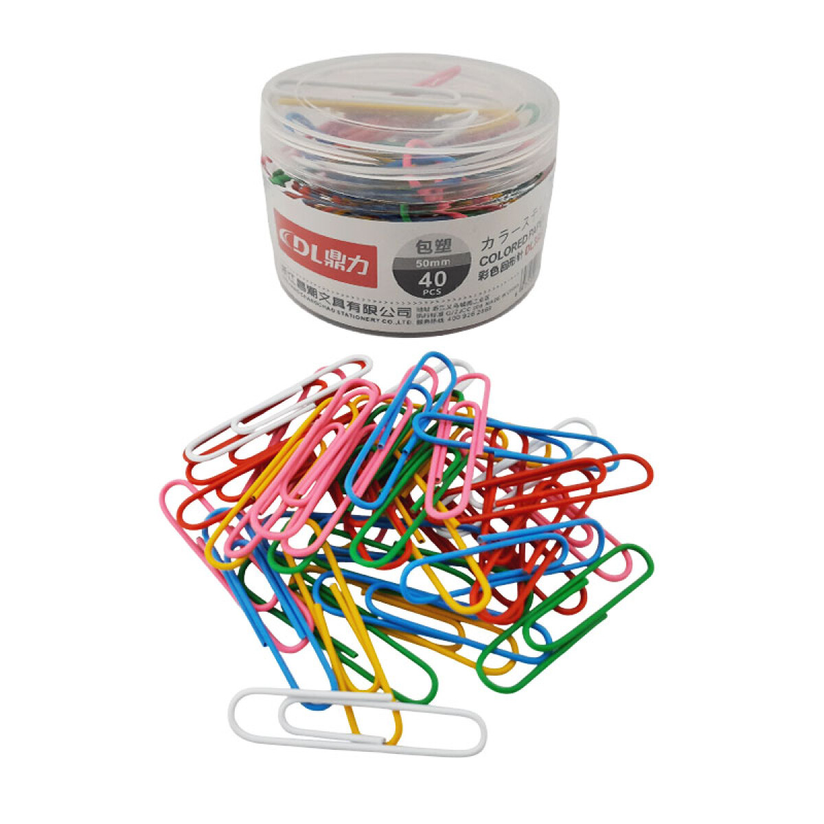 Clips de colores x40 unidades 50mm - Clips De Colores X40 Unidades 50mm 