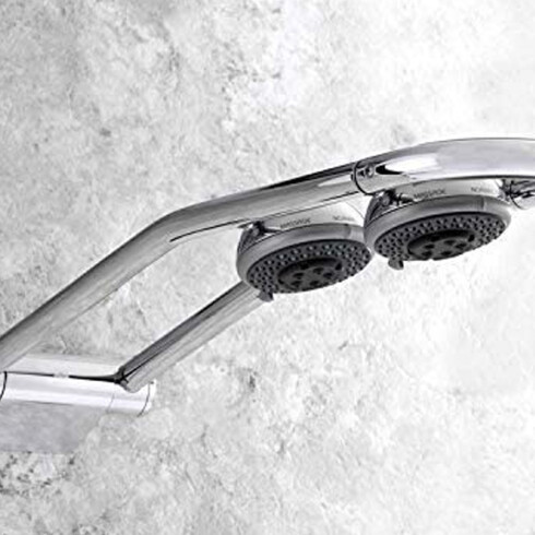 DUCHA DE EMPOTRAR DOBLE ALTURA REGULABLE BRILLO CROMO CROMO
