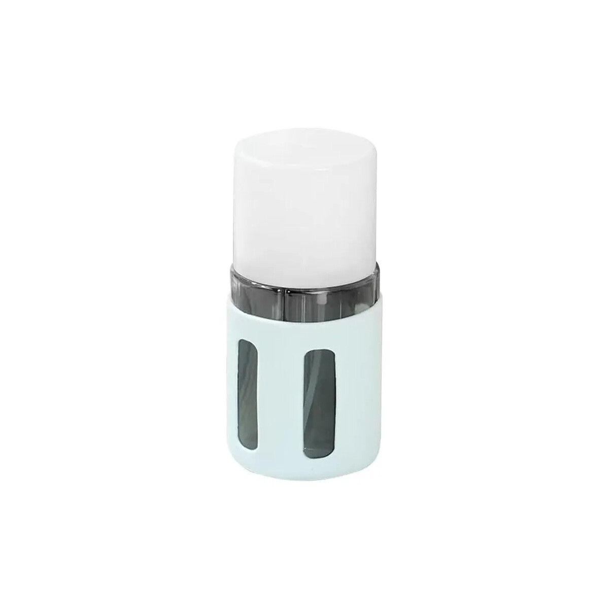 Set de 4 frasquitos con estuche rígido para viaje - Celeste 