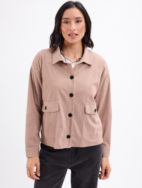 Campera pana Aluna beige