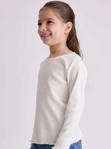 Remera manga larga rib Crudo