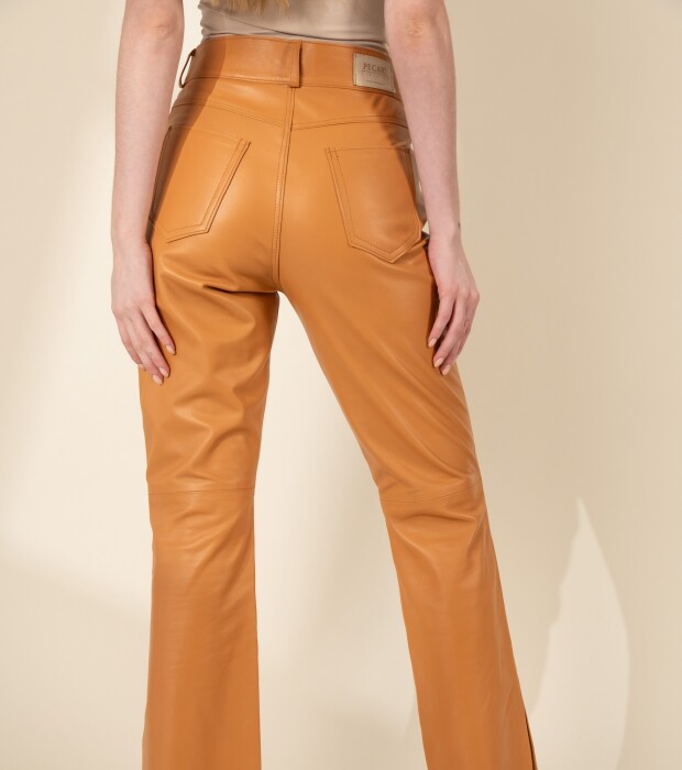 Leather Pant Camel