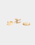 Bijou Cuff Strass Cuff De Metal - Dorado