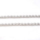 Cadena Oro 18 K blanco , Eslabón Rolo Cadena Oro 18 K blanco , Eslabón Rolo