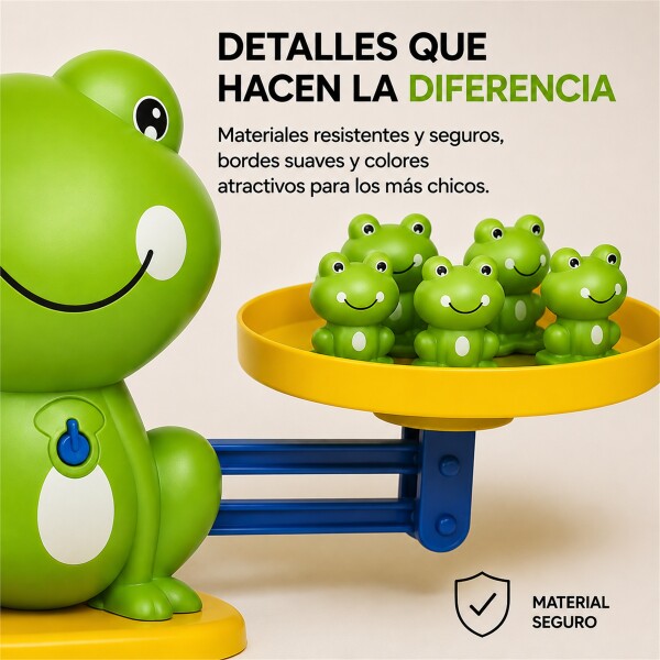 Juego Educativo Balanza de Ranas con Números y Cartas Verde 1