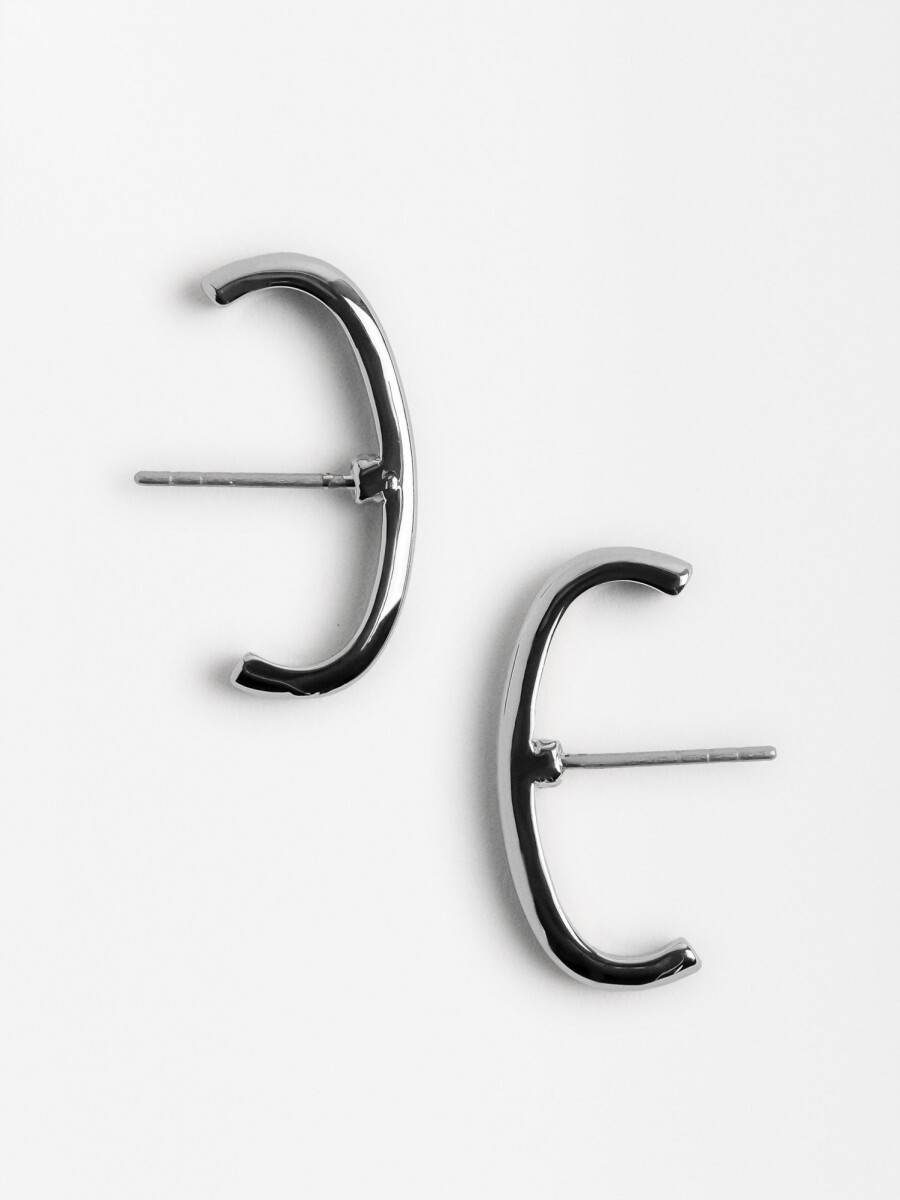 Pendientes Arco plateado