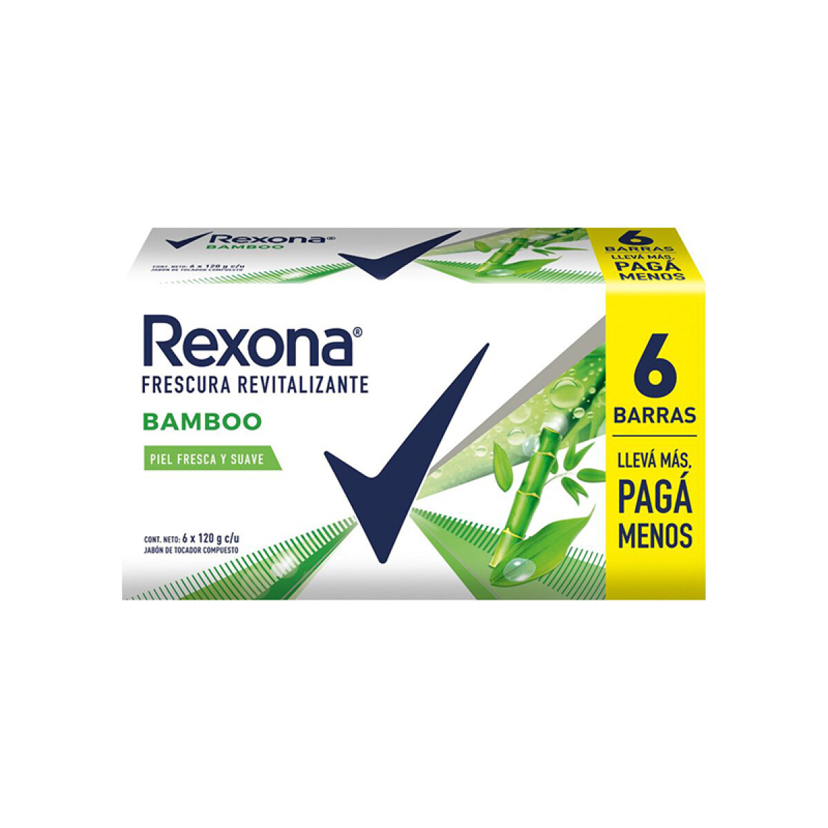 Rexona Pack x6 jabones - Bamboo 