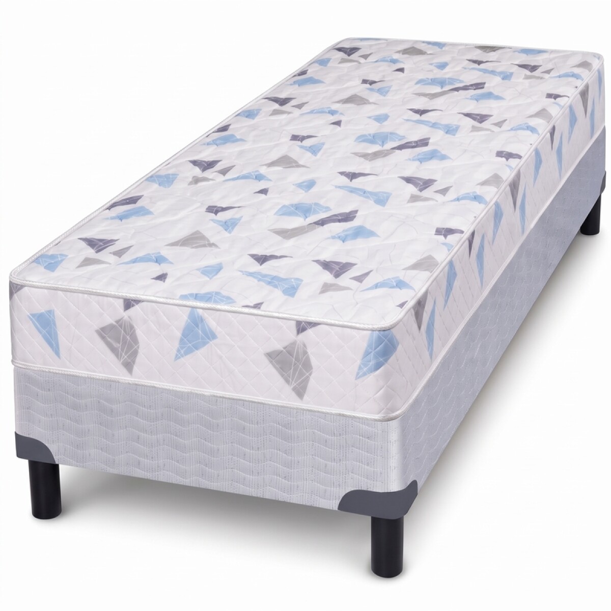 Sommier Zafiro Azurita 1 Plaza 80x190cm | Colchón + Base 