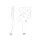 GRIFERIA TELEFONO ABS CROMO BRILLO LINEA PALAU 25CM LARGO CROMO