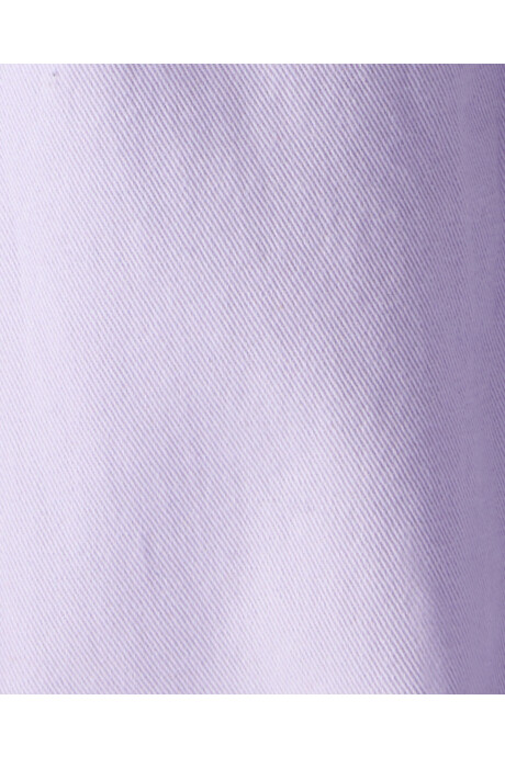Pantalón cargo de algodón, lila Sin color