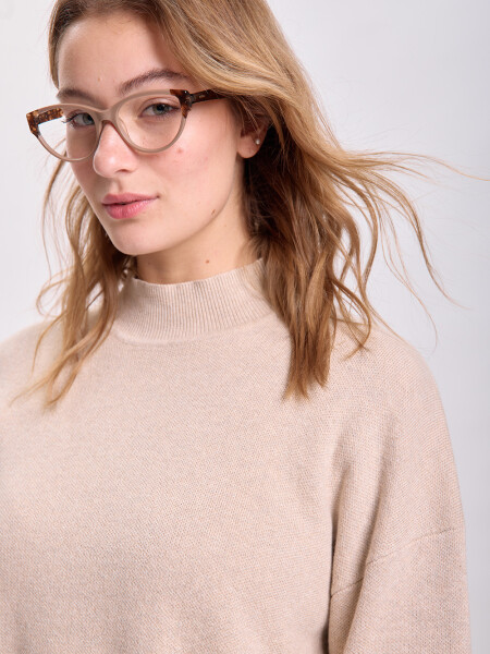 Polera punto Beige