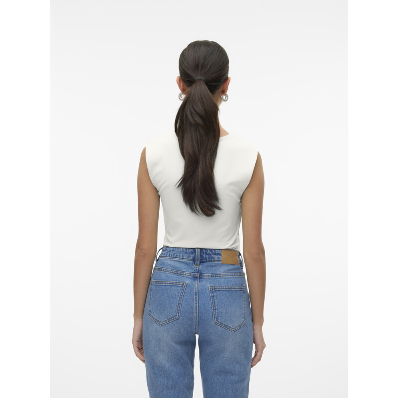 VMMILLION SL SQUARE NECK TOP JRS NOOS SNOW WHITE