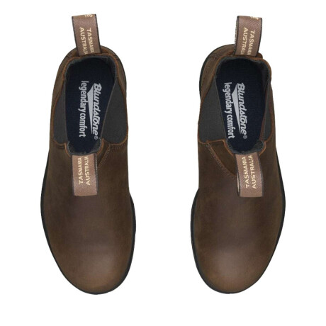 Botas Blundstone 1609 Elastic Side V Cut Antique Brown Marrón